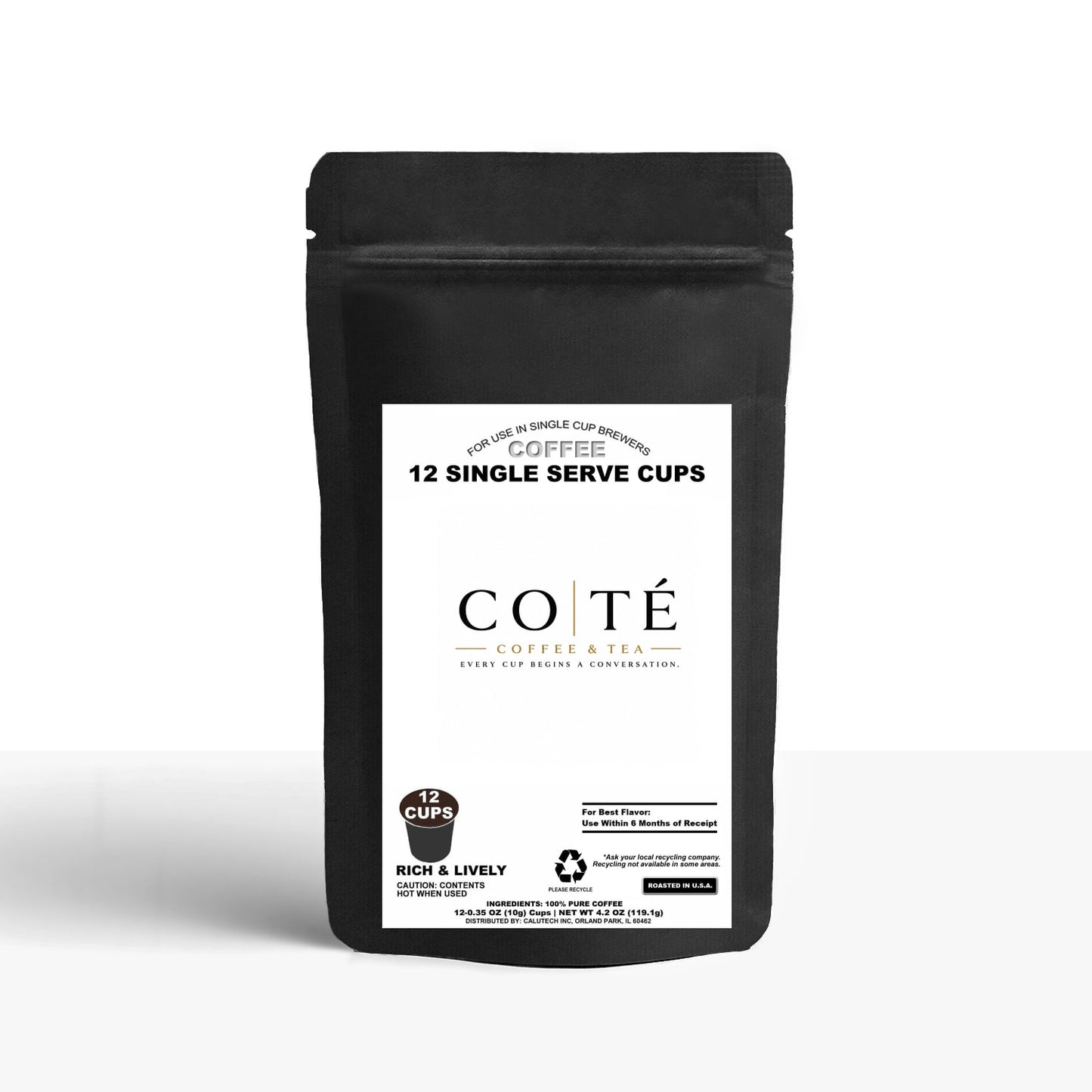 12 Pack Single Serve Coffee Capsules